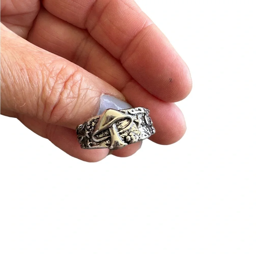 Sterling Silver Mushroom Design Ring
